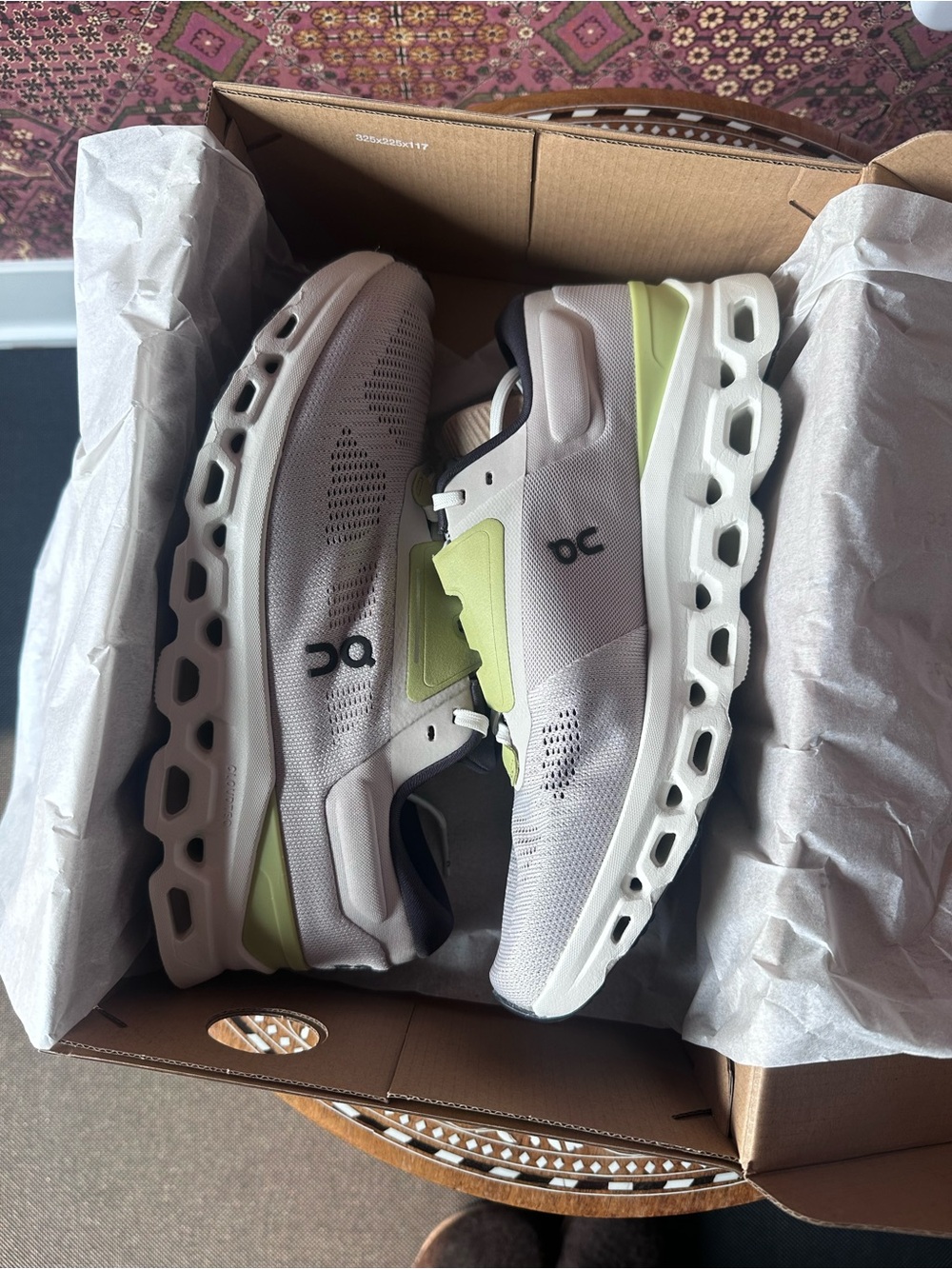 On Running - Men’s Cloudstratus 3 Sneaker Shoe - Pearl Ivory - Size 8.5